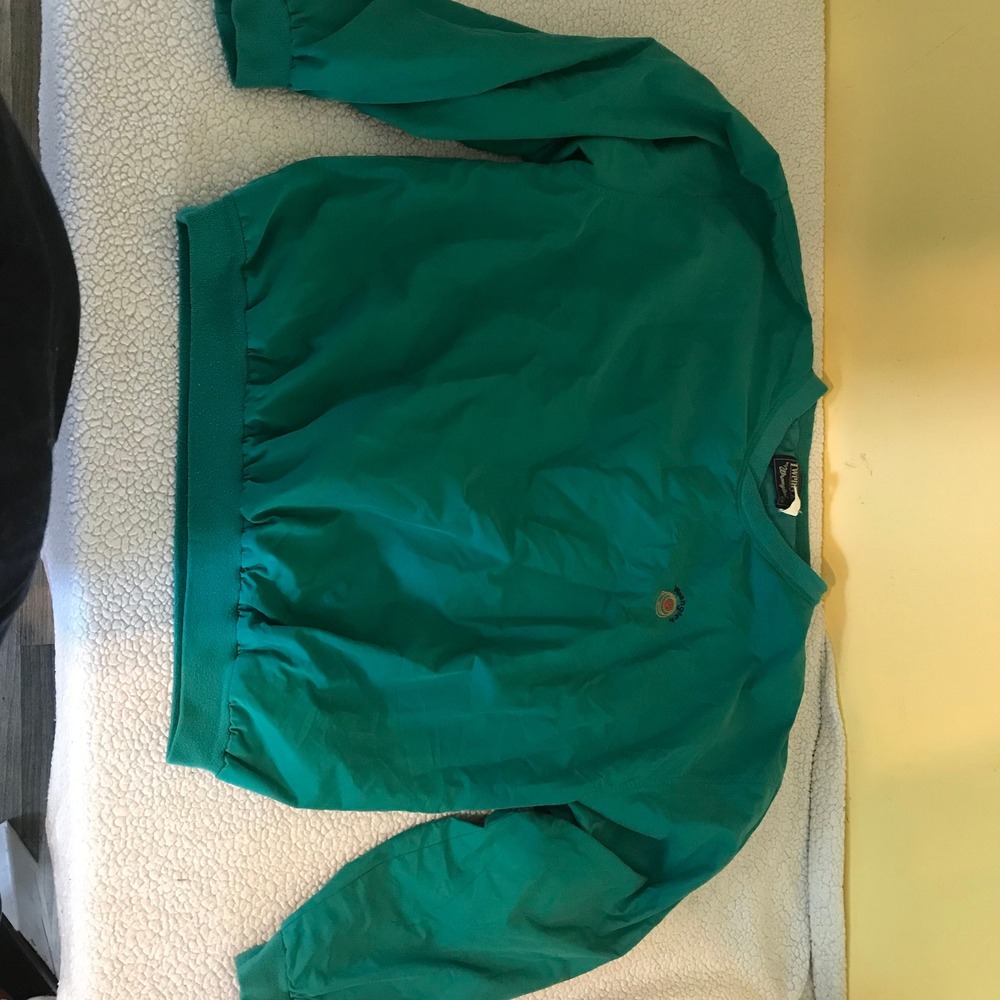 Wrangler Twenty X Mens 2XL Green Pullover Windbreaker Jacket MJ4205G V-Neck Logo